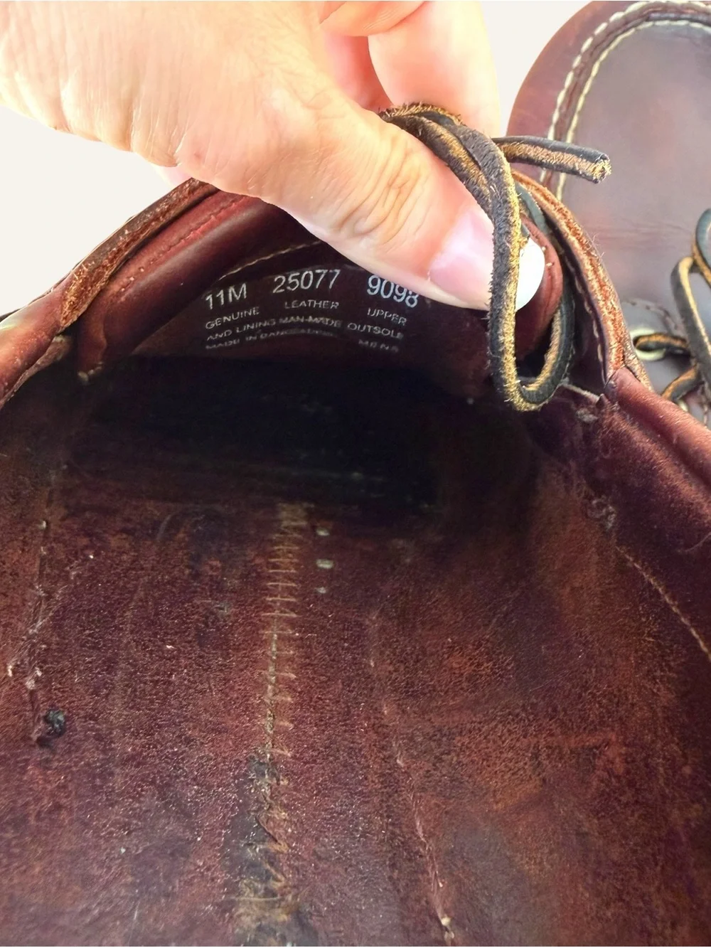 Vintage Timberland - Men’s Classic Leather 2 Eye Boat Shoes in Brown Size 11 M